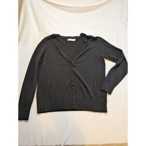 faded glory black cardigan‎ sweater size XXL cotton blend